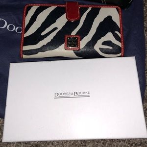 Dooney & Bourke zebra print leather wallet